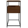 Mesa consola madera de ingeniería marrón roble 75x40x75 cm de , Mesas auxiliares - Ref: Foro24-834159, Precio: 61,63 €, Descu...