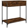 Smoked oak engineered wood console table 75x34.5x75 cm by , Side tables - Ref: Foro24-834167, Price: 63,98 €, Discount: %