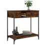 Mesa consola madera de ingeniería roble ahumado 75x34,5x75 cm de , Mesas auxiliares - Ref: Foro24-834167, Precio: 60,49 €, De...