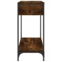 Smoked oak engineered wood console table 75x34.5x75 cm by , Side tables - Ref: Foro24-834167, Price: 63,98 €, Discount: %