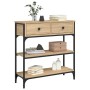 Mesa consola madera de ingeniería roble Sonoma 72,5x25x75 cm de , Mesas auxiliares - Ref: Foro24-834186, Precio: 85,92 €, Des...