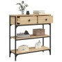 Mesa consola madera de ingeniería roble Sonoma 72,5x25x75 cm de , Mesas auxiliares - Ref: Foro24-834186, Precio: 85,92 €, Des...