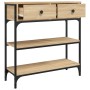 Mesa consola madera de ingeniería roble Sonoma 72,5x25x75 cm de , Mesas auxiliares - Ref: Foro24-834186, Precio: 85,92 €, Des...