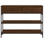 Mesa consola madera de ingeniería marrón roble 100x25x75 cm de , Mesas auxiliares - Ref: Foro24-834184, Precio: 89,78 €, Desc...