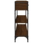 Mesa consola madera de ingeniería marrón roble 100x25x75 cm de , Mesas auxiliares - Ref: Foro24-834184, Precio: 89,99 €, Desc...