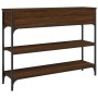 Mesa consola madera de ingeniería marrón roble 100x25x75 cm de , Mesas auxiliares - Ref: Foro24-834184, Precio: 89,78 €, Desc...