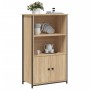 Aparador alto madera de ingeniería roble Sonoma 62x32x103,5 cm de , Aparadores - Ref: Foro24-834216, Precio: 75,90 €, Descuen...