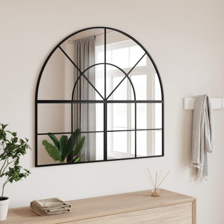 Black iron arch wall mirror 100x90 cm by , Mirrors - Ref: Foro24-3200611, Price: 150,21 €, Discount: %