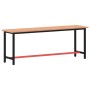 Banco de trabajo madera maciza de haya y metal 220x55x81,5 cm de , Mesas de trabajo - Ref: Foro24-3188908, Precio: 231,00 €, ...