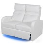 2-Sitzer-Sessel mit LED-Beleuchtung aus weißem Kunstleder von vidaXL, Sofas - Ref: Foro24-243596, Preis: 481,01 €, Rabatt: %