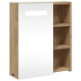 Mueble de baño con espejo y luz LED roble 45x13x52 cm de , Tocadores de baño - Ref: Foro24-357968, Precio: 90,87 €, Descuento: %