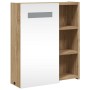 Mueble de baño con espejo y luz LED roble 45x13x52 cm de , Tocadores de baño - Ref: Foro24-357968, Precio: 90,87 €, Descuento: %