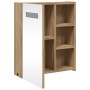 Bathroom cabinet with mirror and LED light oak 45x13x52 cm by , bathroom vanities - Ref: Foro24-357968, Price: 90,96 €, Disco...