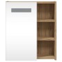 Bathroom cabinet with mirror and LED light oak 45x13x52 cm by , bathroom vanities - Ref: Foro24-357968, Price: 90,96 €, Disco...