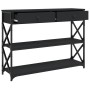 Mesa consola madera de ingeniería negra 100x28x75 cm de , Mesas auxiliares - Ref: Foro24-834190, Precio: 88,62 €, Descuento: %