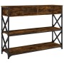 Mesa consola madera de ingeniería roble ahumado 100x28x75 cm de , Mesas auxiliares - Ref: Foro24-834192, Precio: 94,44 €, Des...