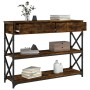 Mesa consola madera de ingeniería roble ahumado 100x28x75 cm de , Mesas auxiliares - Ref: Foro24-834192, Precio: 94,44 €, Des...