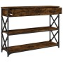 Mesa consola madera de ingeniería roble ahumado 100x28x75 cm de , Mesas auxiliares - Ref: Foro24-834192, Precio: 94,44 €, Des...