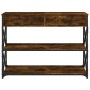 Mesa consola madera de ingeniería roble ahumado 100x28x75 cm de , Mesas auxiliares - Ref: Foro24-834192, Precio: 94,44 €, Des...