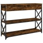 Mesa consola madera de ingeniería roble ahumado 100x28x75 cm de , Mesas auxiliares - Ref: Foro24-834192, Precio: 94,44 €, Des...