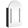 Bathroom cabinet with arched mirror and LED light black 42x13x70 cm by , bathroom vanities - Ref: Foro24-357975, Price: 117,6...