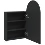 Bathroom cabinet with arched mirror and LED light black 42x13x70 cm by , bathroom vanities - Ref: Foro24-357975, Price: 117,6...