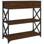 Mesa consola madera de ingeniería marrón roble 75x28x75 cm de , Mesas auxiliares - Ref: Foro24-834199, Precio: 81,07 €, Descu...