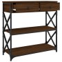 Mesa consola madera de ingeniería marrón roble 75x28x75 cm de , Mesas auxiliares - Ref: Foro24-834199, Precio: 81,07 €, Descu...