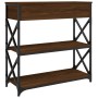 Mesa consola madera de ingeniería marrón roble 75x28x75 cm de , Mesas auxiliares - Ref: Foro24-834199, Precio: 81,07 €, Descu...