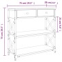 Mesa consola madera de ingeniería marrón roble 75x28x75 cm de , Mesas auxiliares - Ref: Foro24-834199, Precio: 81,07 €, Descu...