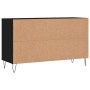 Shoe cabinet made of black plywood wood 102x36x60 cm by , Shoe racks and shoe organizers - Ref: Foro24-831413, Price: 45,99 €...