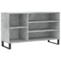 Shoe cabinet made of gray concrete plywood wood 102x36x60 cm by , Shoe racks and shoe organizers - Ref: Foro24-831424, Price:...