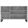 Shoe cabinet made of gray concrete plywood wood 102x36x60 cm by , Shoe racks and shoe organizers - Ref: Foro24-831424, Price:...