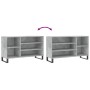 Shoe cabinet made of gray concrete plywood wood 102x36x60 cm by , Shoe racks and shoe organizers - Ref: Foro24-831424, Price:...