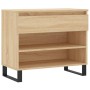 Shoe cabinet made of Sonoma oak plywood 70x36x60 cm by , Shoe racks and shoe organizers - Ref: Foro24-831447, Price: 59,81 €,...