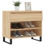 Mueble zapatero madera contrachapada roble Sonoma 70x36x60 cm de , Zapateros y organizadores de calzado - Ref: Foro24-831447,...