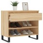 Mueble zapatero madera contrachapada roble Sonoma 70x36x60 cm de , Zapateros y organizadores de calzado - Ref: Foro24-831447,...