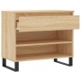 Mueble zapatero madera contrachapada roble Sonoma 70x36x60 cm de , Zapateros y organizadores de calzado - Ref: Foro24-831447,...