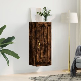 Engineered smoked oak wood wall cabinet 34.5x34x90 cm by , Sideboards - Ref: Foro24-835023, Price: 34,99 €, Discount: %