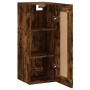 Engineered smoked oak wood wall cabinet 34.5x34x90 cm by , Sideboards - Ref: Foro24-835023, Price: 47,30 €, Discount: %