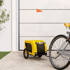 Bicycle trailer for pets, made of iron and Oxford fabric in yellow and black. by , pet strollers - Ref: Foro24-93994, Price: ...