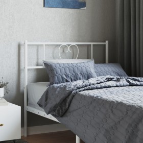 Cabecero de metal blanco 90 cm de , Cabeceros y pies de cama - Ref: Foro24-355540, Precio: 28,99 €, Descuento: %