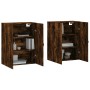 Armarios de pared 2 uds madera de ingeniería roble ahumado de , Aparadores - Ref: Foro24-3197894, Precio: 168,99 €, Descuento: %