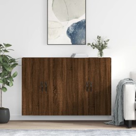 Wall cabinets 2 units engineered wood brown oak by , Sideboards - Ref: Foro24-3197896, Price: 149,99 €, Discount: %