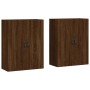 Armarios de pared 2 uds madera de ingeniería marrón roble de , Aparadores - Ref: Foro24-3197896, Precio: 149,99 €, Descuento: %