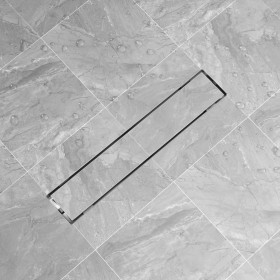 Linear stainless steel shower drain 630x140 mm by vidaXL, Drains - Ref: Foro24-142172, Price: 53,99 €, Discount: %