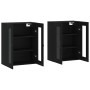 Armarios de pared 2 uds madera de ingeniería negro de , Aparadores - Ref: Foro24-3197970, Precio: 237,28 €, Descuento: %