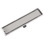 Linear stainless steel shower drain 630x140 mm by vidaXL, Drains - Ref: Foro24-142172, Price: 53,83 €, Discount: %