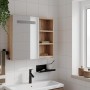 Bathroom cabinet with mirror and LED light oak 60x13x52 cm by , bathroom vanities - Ref: Foro24-357972, Price: 100,77 €, Disc...