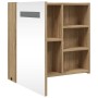 Bathroom cabinet with mirror and LED light oak 60x13x52 cm by , bathroom vanities - Ref: Foro24-357972, Price: 100,77 €, Disc...